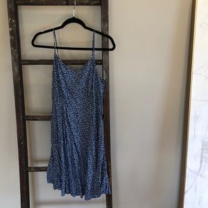 Tiny print blue summer dress